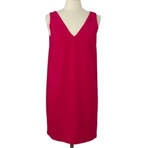 Trina Turk Hot Pink/Red Sleeveless Cocktail Sheath w/ Draping Sz 8